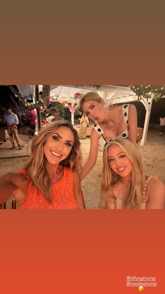 Lara, Ivanka y Tiffany Trump, en el fin de semana de boda