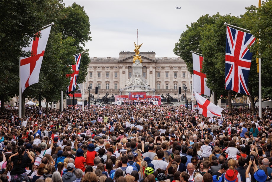 Celebración de la selección femenina de fútbol de Inglaterra