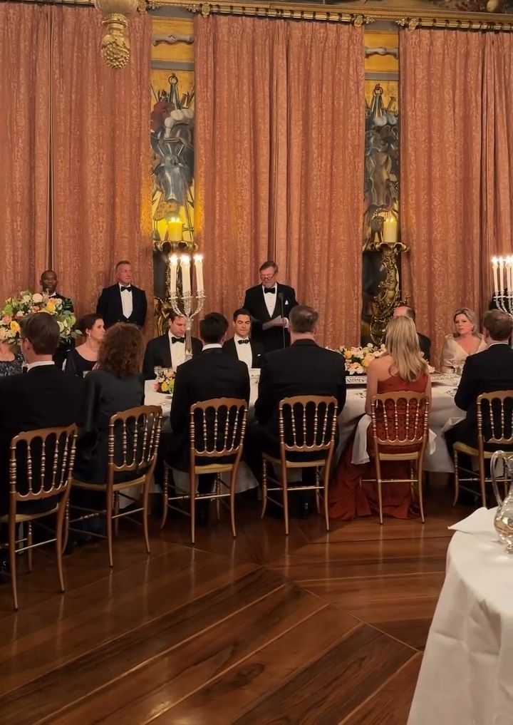 Los monarcas durante la cena