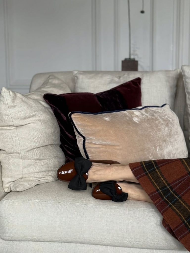 Inés de Cominges con look de tartán.