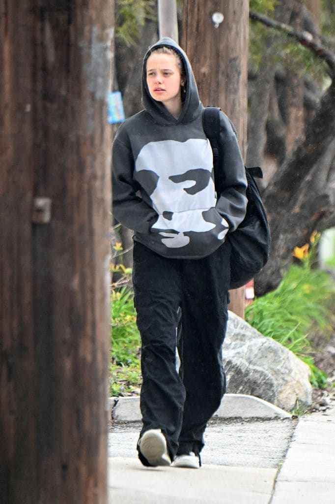 Shiloh Jolie is seen out and about on March 18, 2025 in Studio City, California. (Photo by MEGA/GC Images)