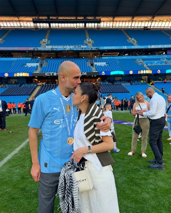 Pep Guardiola con su hija mayor