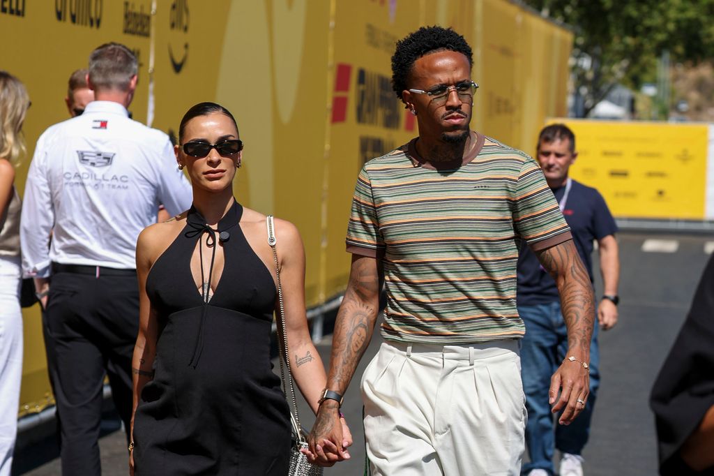 Eder Militao y su mujer Taina Castro llegan al Madring