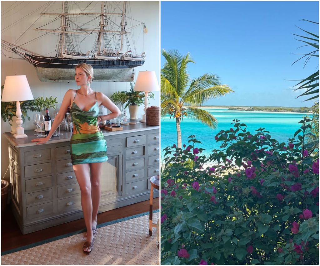 Ivanka se inspiró en los paisajes caribeños para uno de sus atuendos playeros.