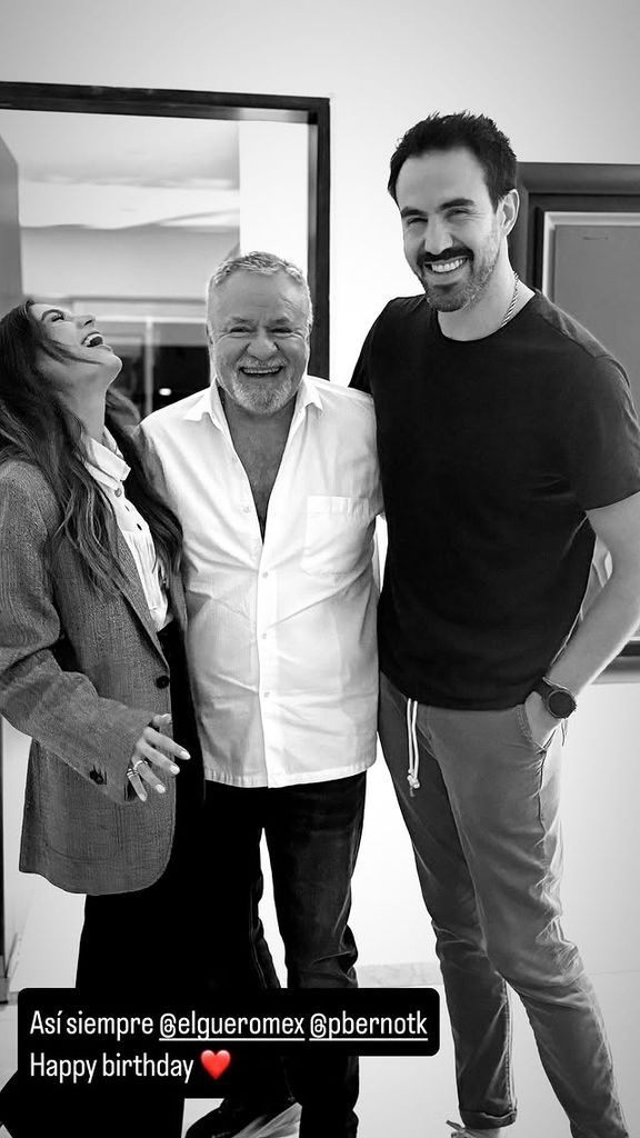 Sofía Castro y su esposo Pablo Bernot celebraron junto al 'El Güero' Castro
