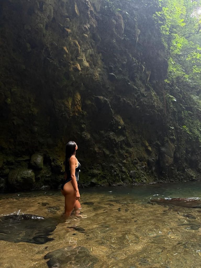 Eiza quedó impactada por la belleza del lugar.