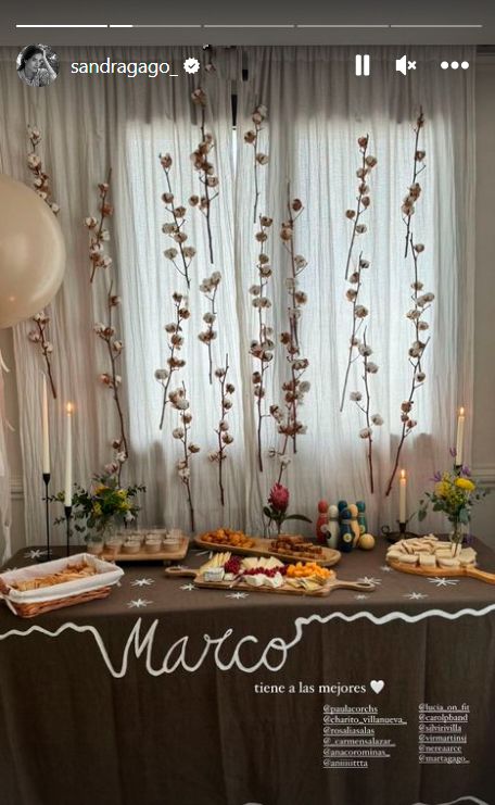 La mujer de Feliciano López celebró la tradicional fiesta del bebé