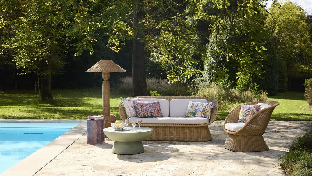 Muebles de jardín de fibra sintética