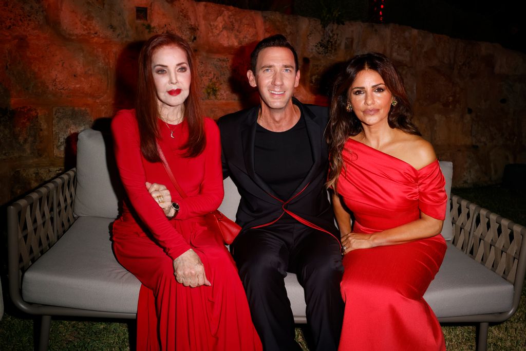 Priscilla Presley en la fiesta con Marcel Remus y Mónica Cruz
