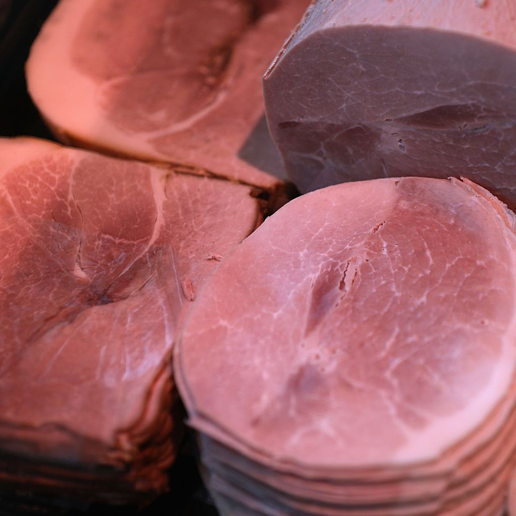 Sausage and meat in a butcher\'s shop