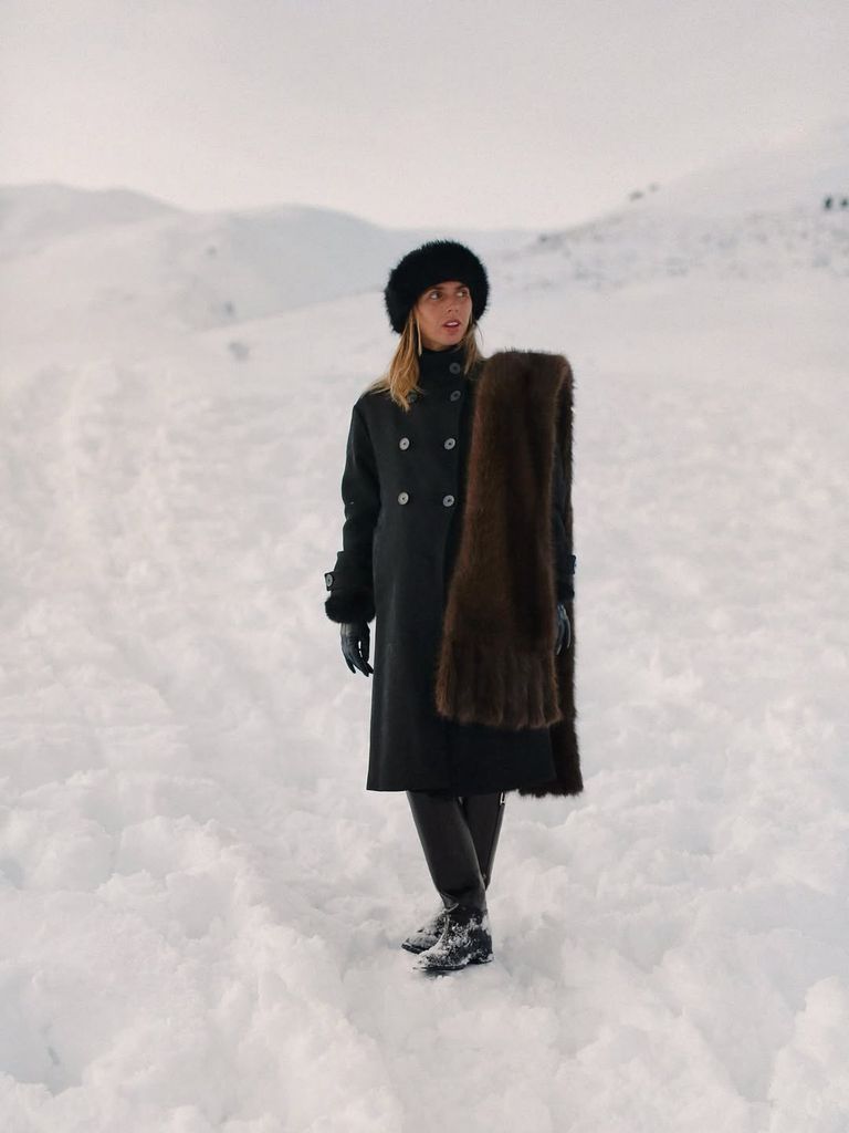 Lucía Bárcena en una escapada familiar a Baqueira.