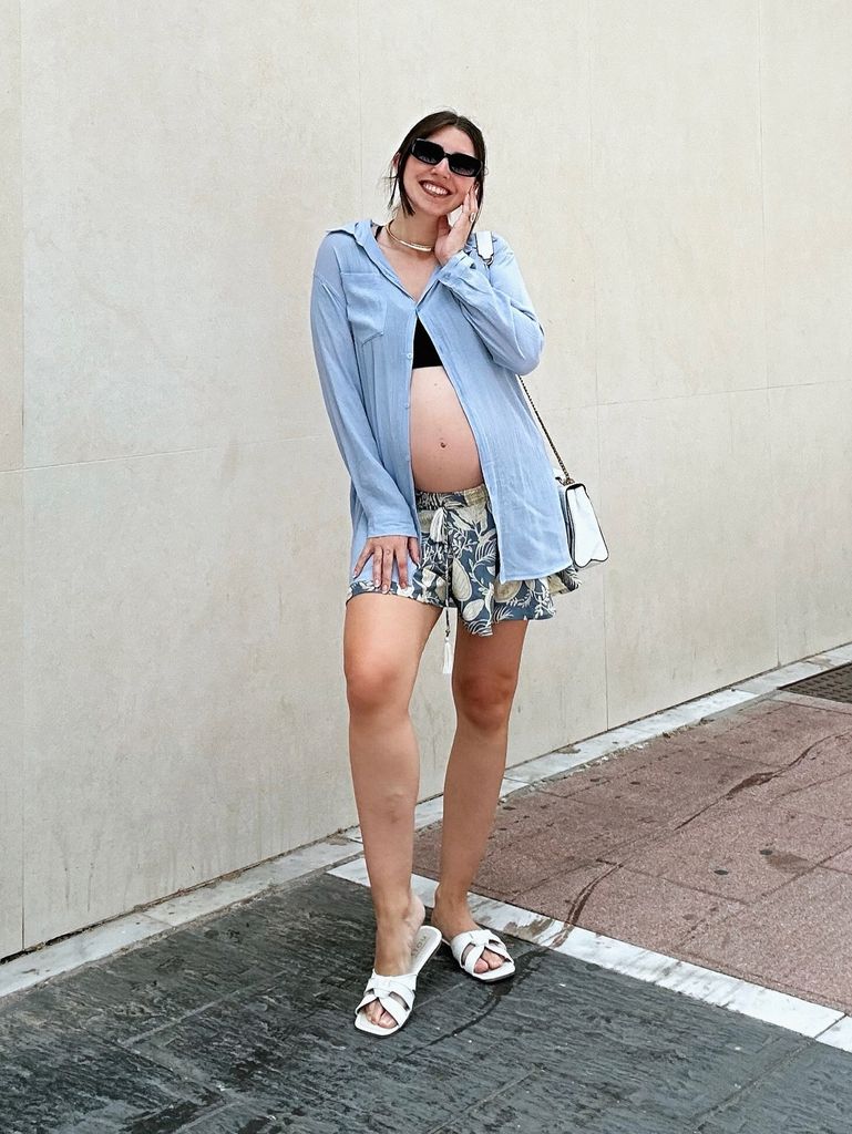 Claudia Caparrós durante su embarazo