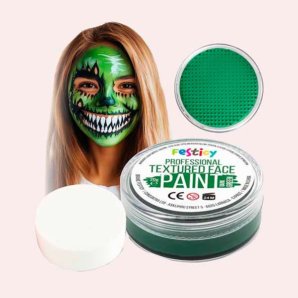Festicy Maquillaje Halloween Cara Verde Oscuro