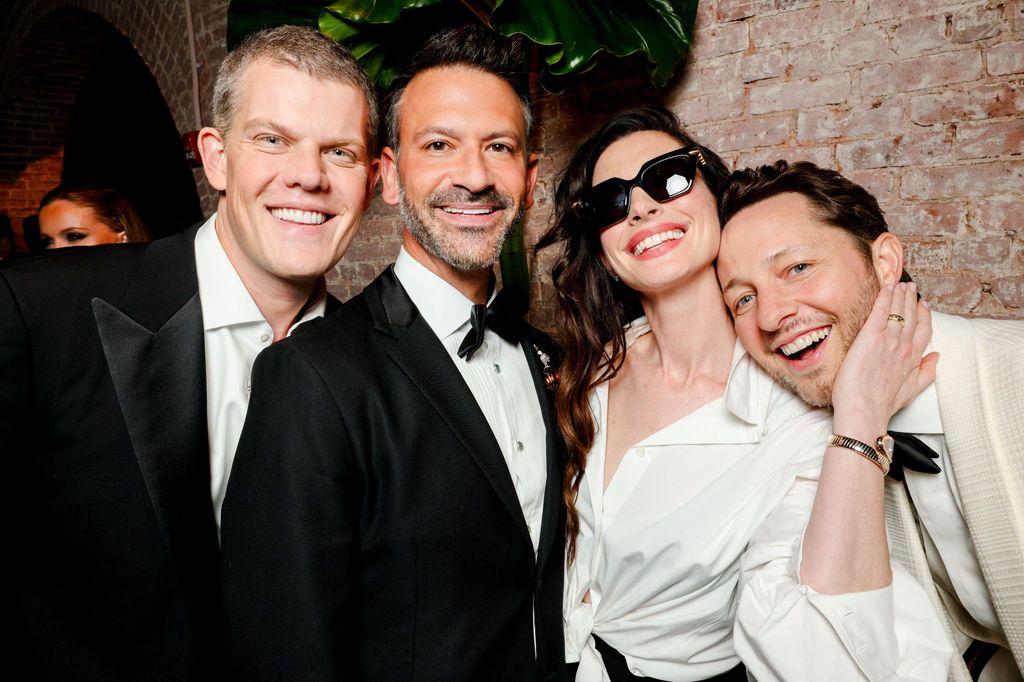 Wes Gordon, Paul Arnhold, Anne Hathaway, Derek Blasberg - Stella McCartney and Charlotte Tilbury Host Met Gala 2025 Afterparty with Bombay Sapphire, Zero Bond, NYC, Manhattan, New York, United States - 05 May 2025