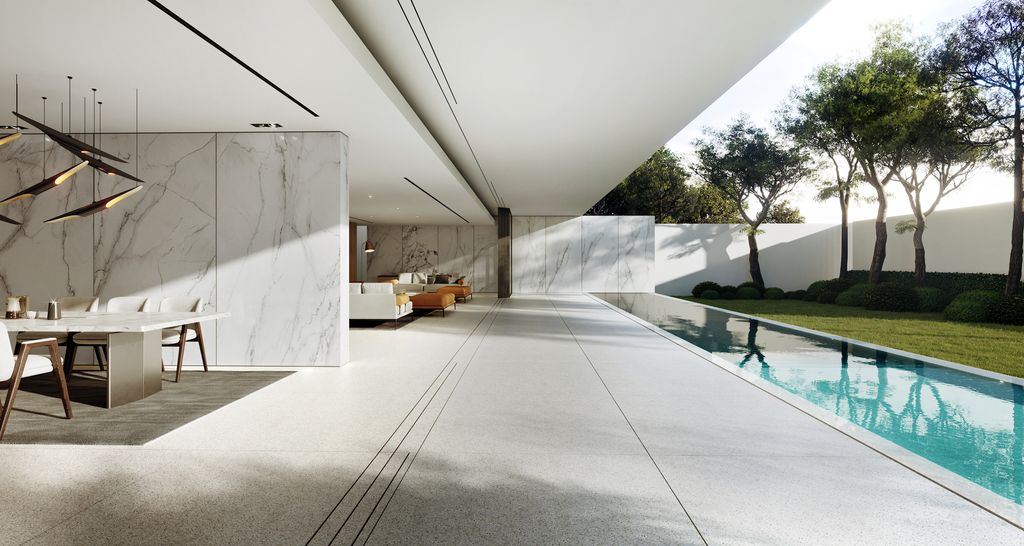 Zona de exterior con piscina de nado