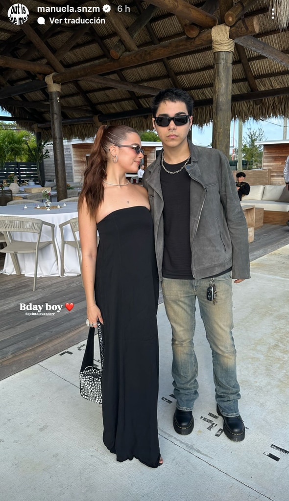 Manuela felicitó a su hermano Alexander en su cumpleaños con esta foto.