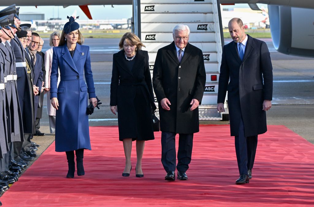 El príncipe Guillermo y Kate Middleton reciben al presidente alemán, Frank-Walter Steinmeier, y a su mujer en Londres, el 3 de diciembre de 2025