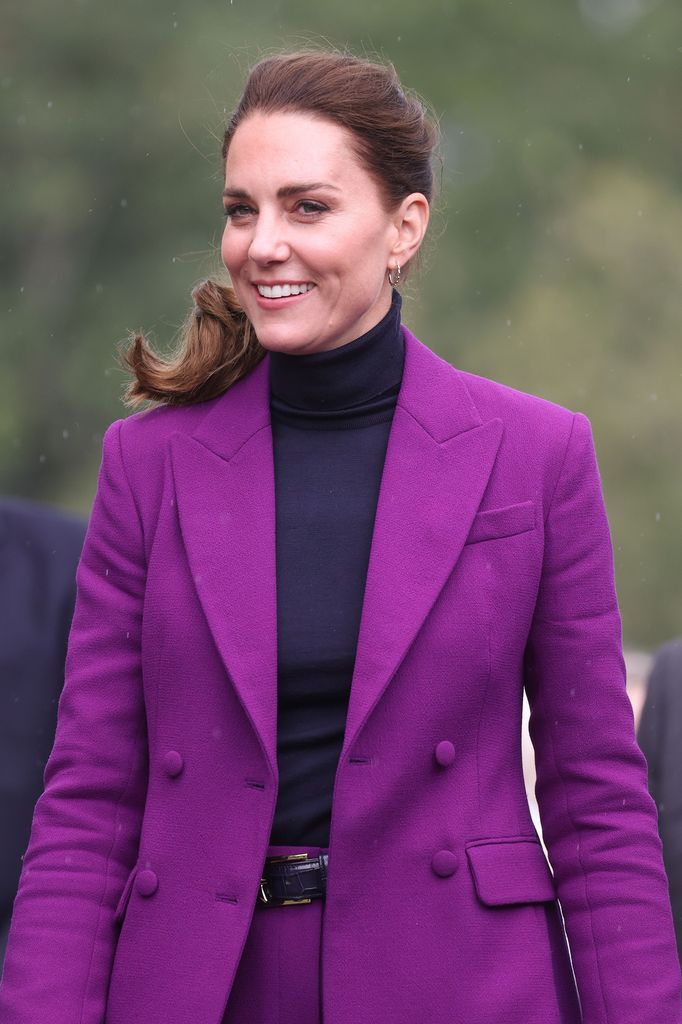 Kate middleton en su visita a la Universidad de Ulster en 2021