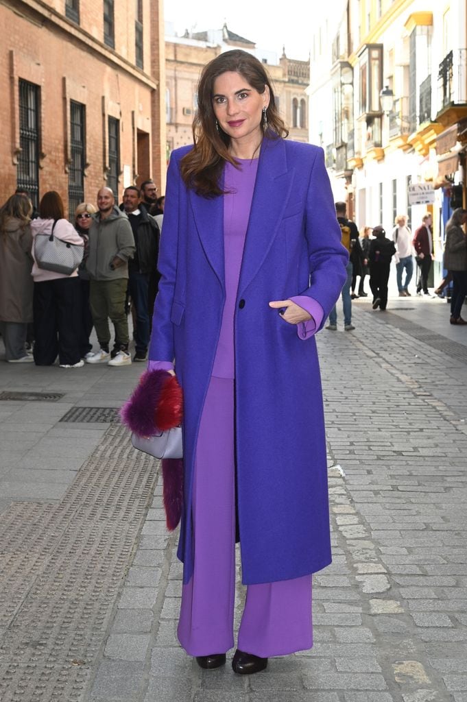 Lourdes Montes en la boda de María Eugenia González-Serna y Juan Molina Ponce en Sevilla.