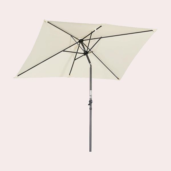 Angel Living 2.1x1.4M Sombrilla Parasol de Acero y Poliéster