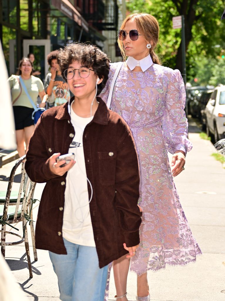 Jennifer Lopez con su hija Emme en Nueva York