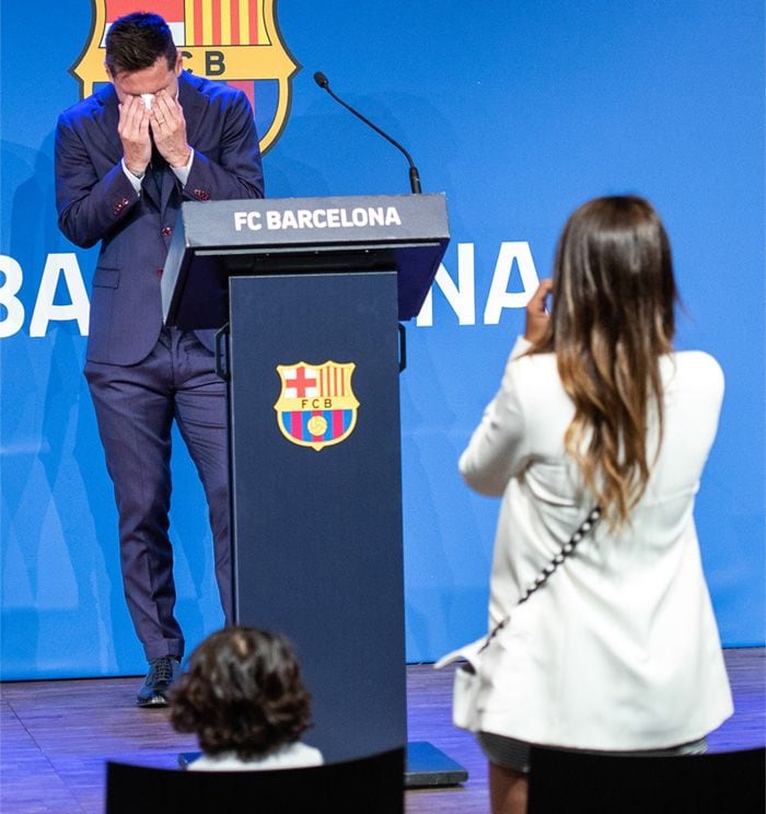 Rueda de prensa de despedida de Leo Messi
