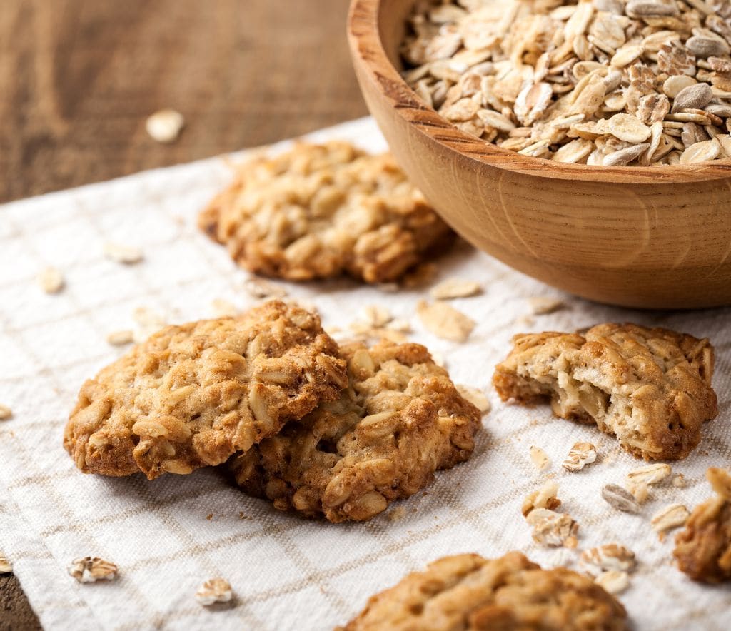 Los copos de avena, un buen ingrediente para preparar este tipo de galletas.