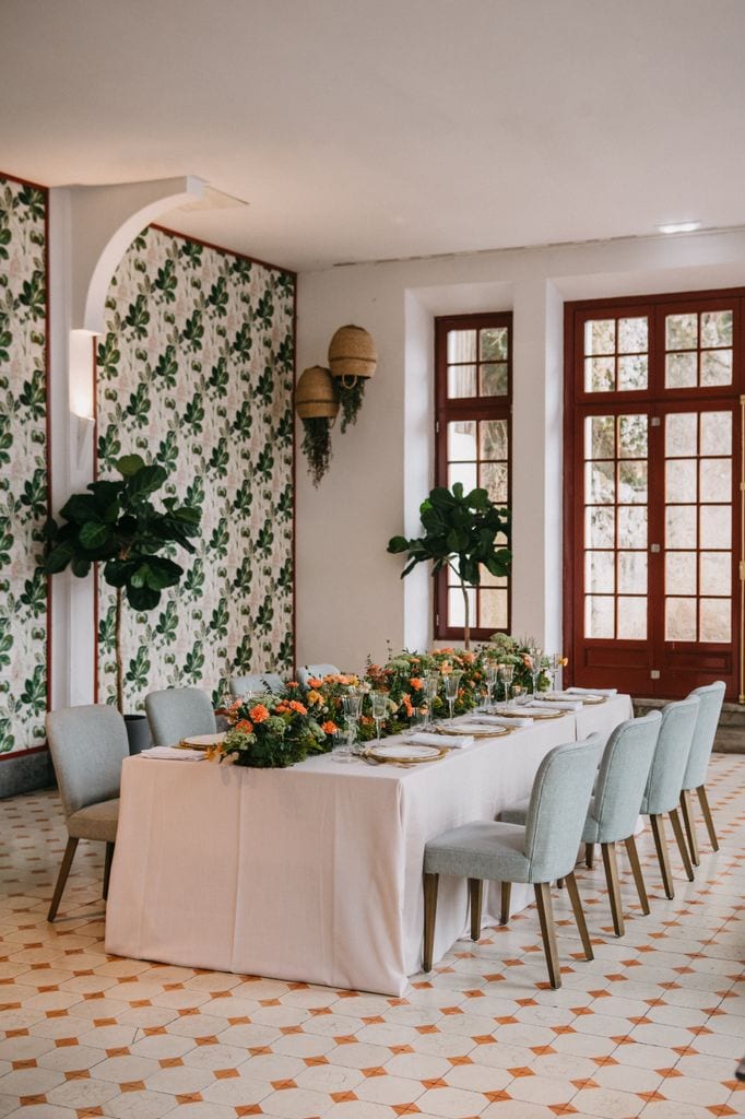 Mesa de boda o pedida de mano