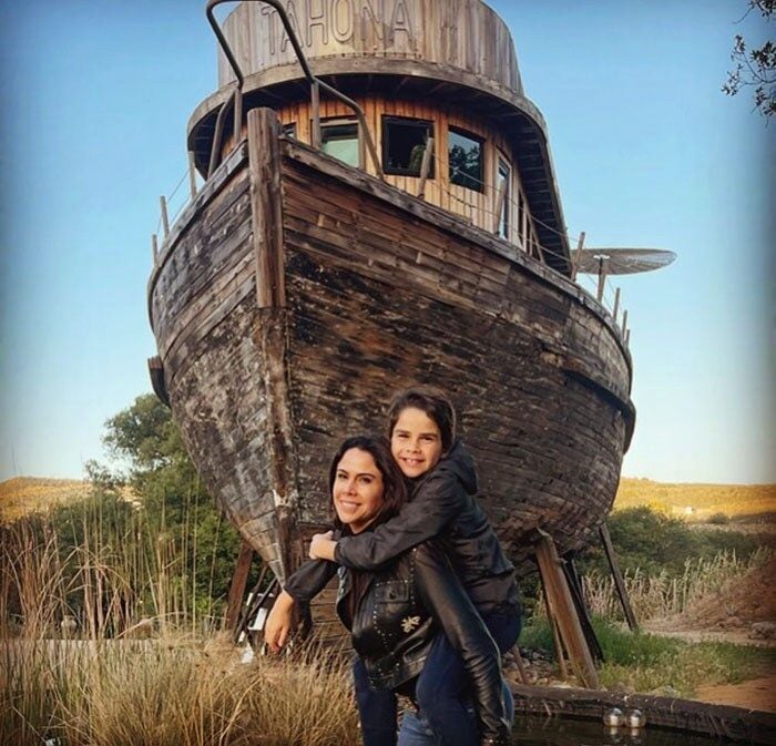 Paola Rojas y su hijo Paulo