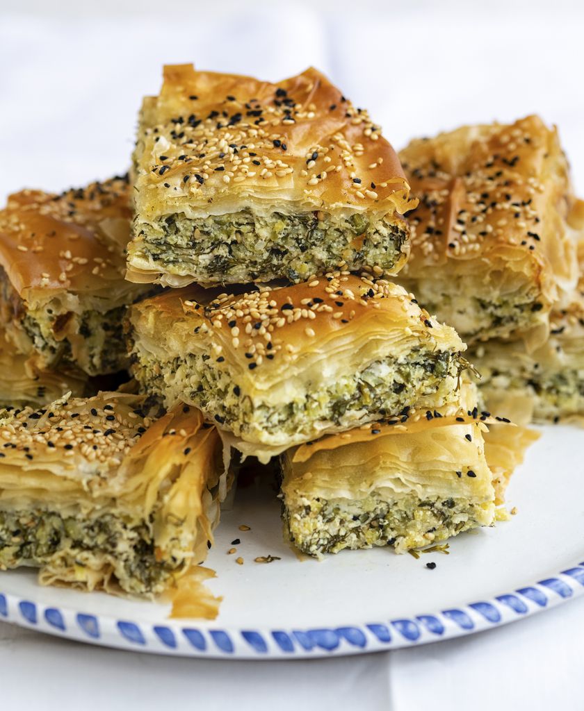 Kolokithopita, pastel griego de calabacín.