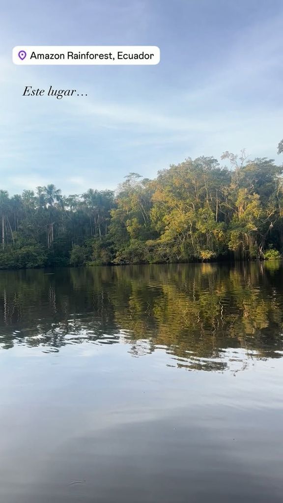 "Este lugar...", escribió Sara Carbonero junto a esta foto de la Amazonia ecuatoriana