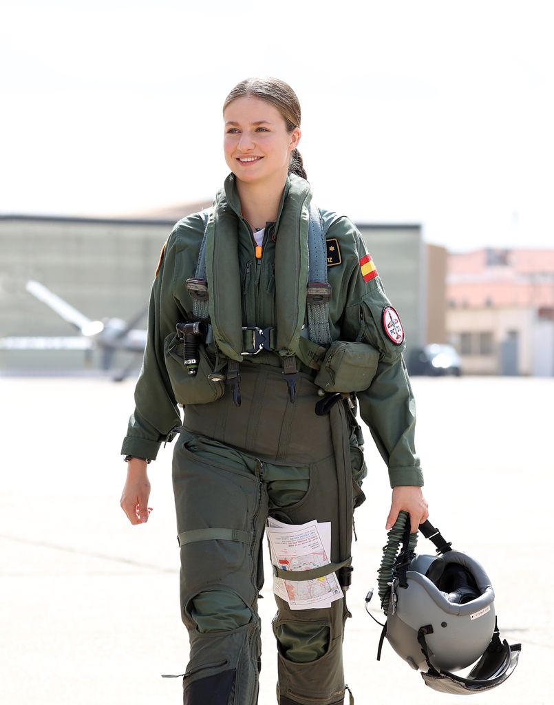 Su Alteza Real la Princesa de Asturias, en la Base Aérea de Talavera la Real (Badajoz).