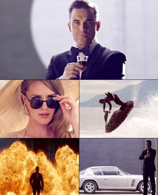 Algunos de los fotogramas del spot protagonizado por Robbie Williams. 