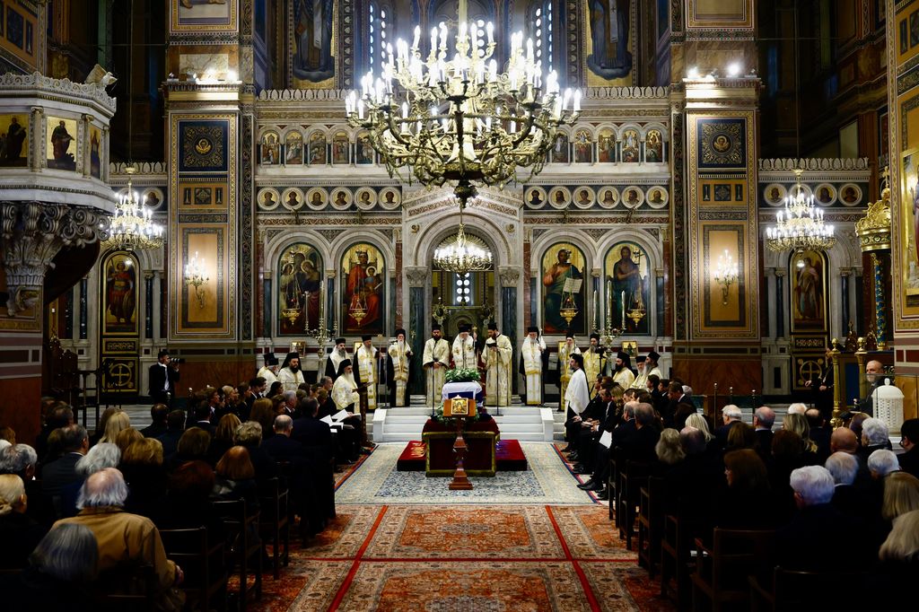 Interior del funeral de Irene de Grecia, celebrado el 19 de enero en Atenas