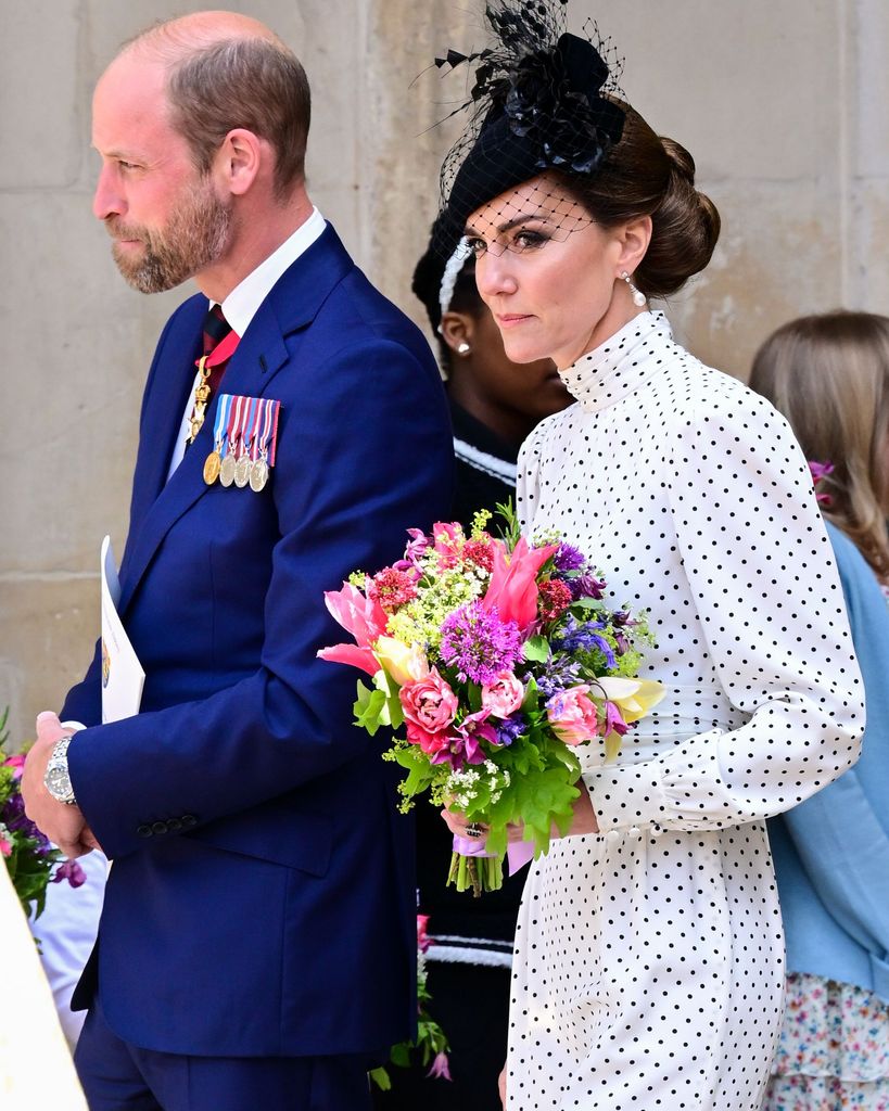 Kate Middleton y el príncipe Guillermo en la Abadía de Westminster