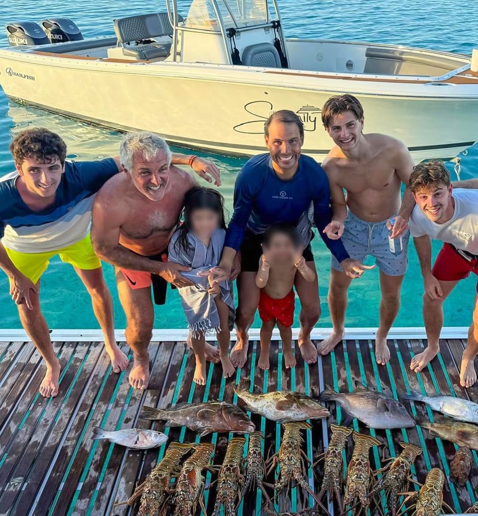 Rafa Nadal con su familia en las islas Exumas