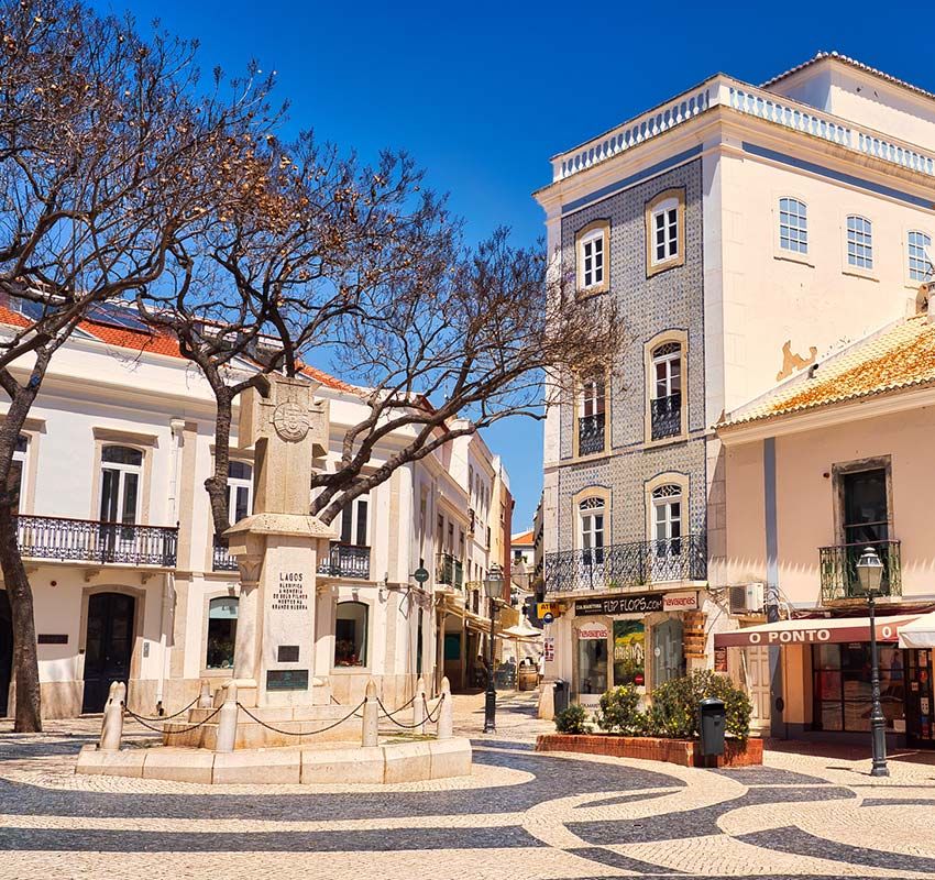 centro histórico de Lagos en el Algarve