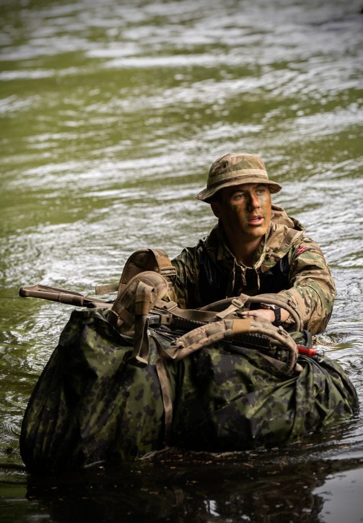 El príncipe Christian de entrenamiento militar