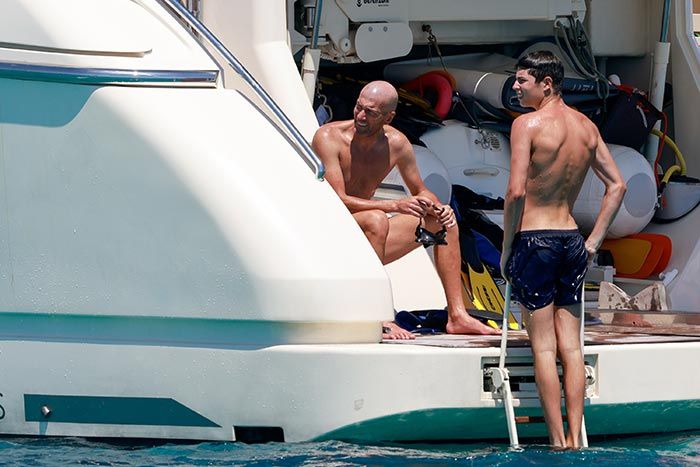 Zidane y su hijo Theo