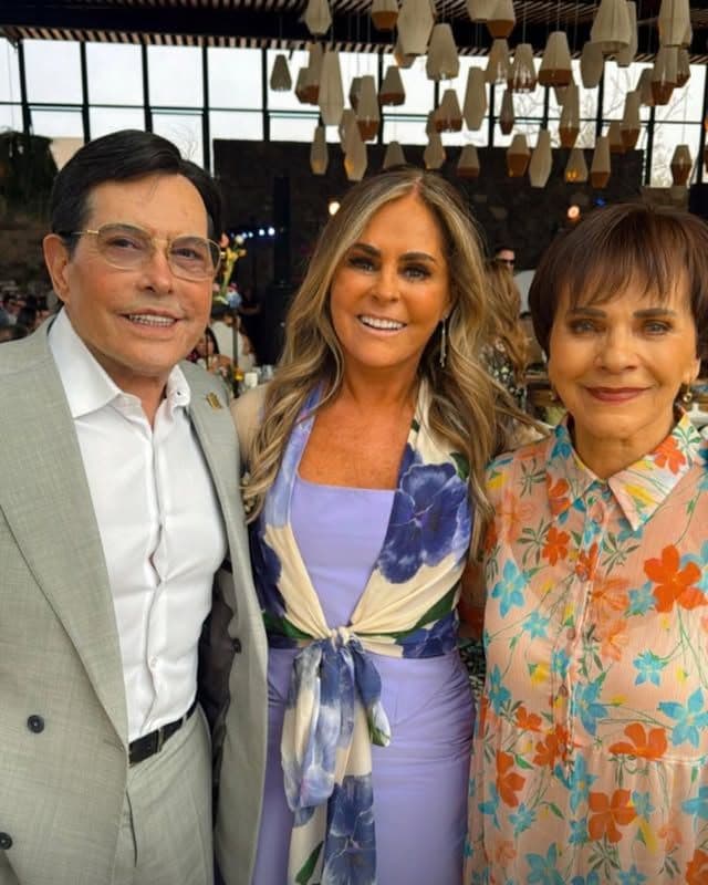 Pati Chapoy y Juan José Origel coincidieron en una boda en Tepoztlán