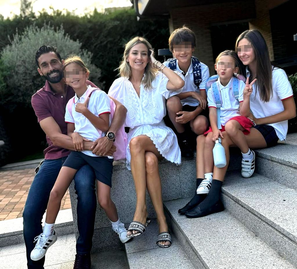 El entrenador del Real Madrid, con su familia