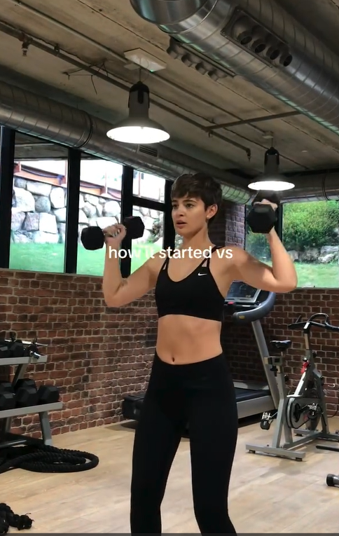 Así era el aspecto de Laura Escanes cuando empezó a entrenar