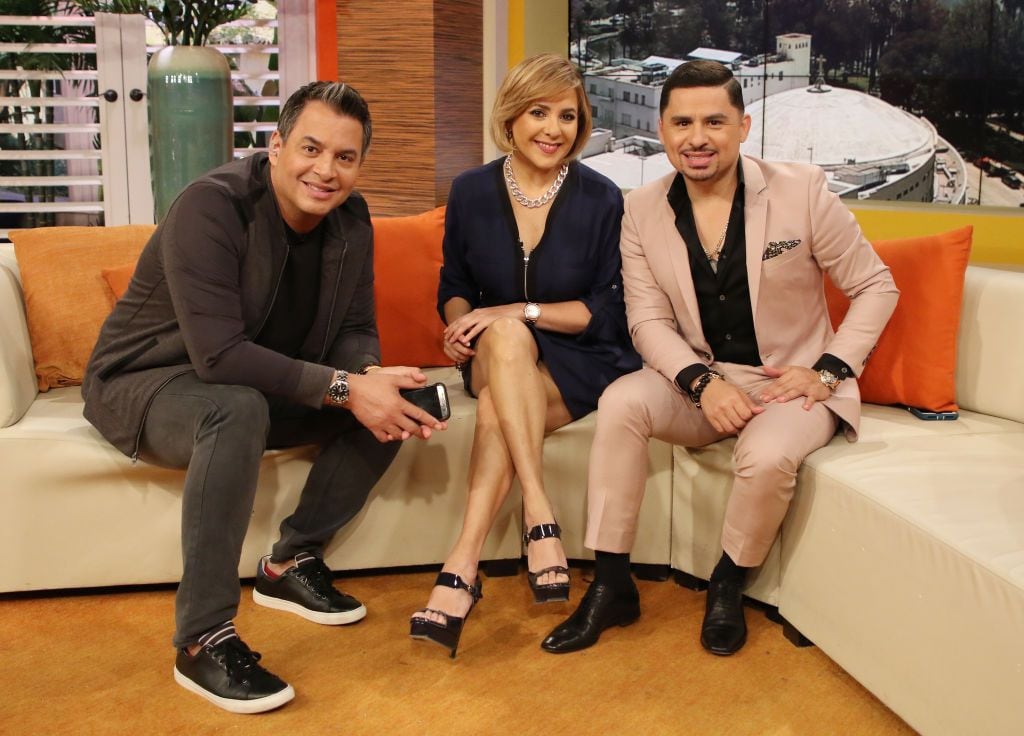 Daniel Sarcos, Ana María Canseco y Larry Hernández en  'Un Nuevo Día' (2017)