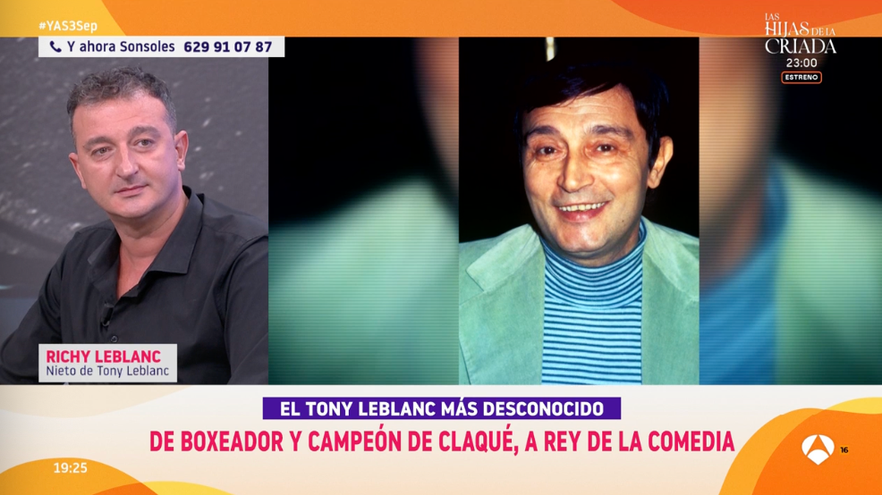 Richy, emocionado recordando a su abuelo Tony Leblanc