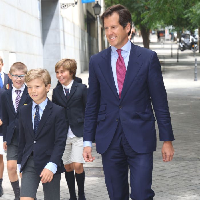 Jorge Benguría con su hijo