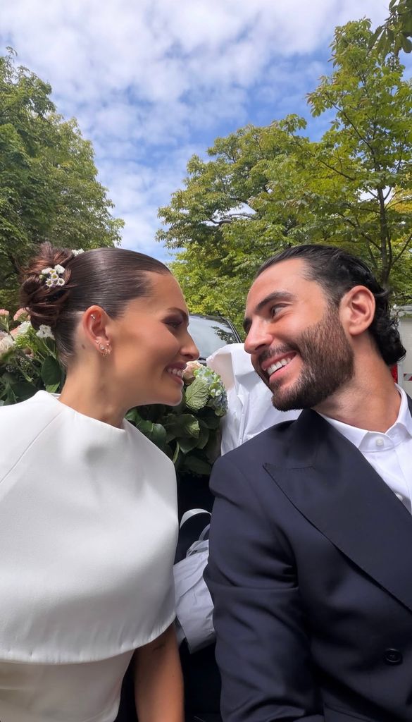 Thylane Blondeau  el día de su boda con el DJ Ben Attal