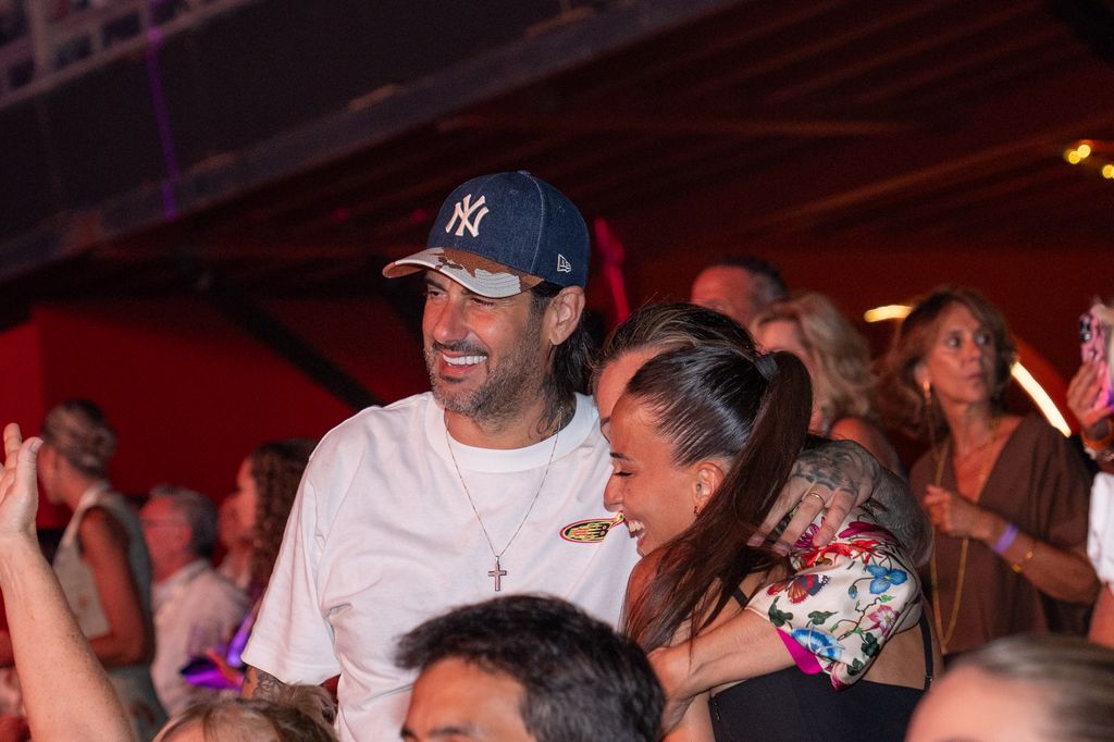 La pareja disfrutó mucho del concierto
