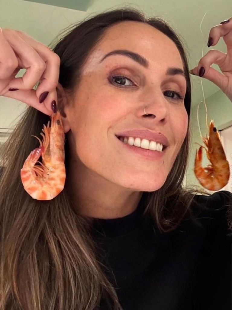 Malú enseña unos langostinos