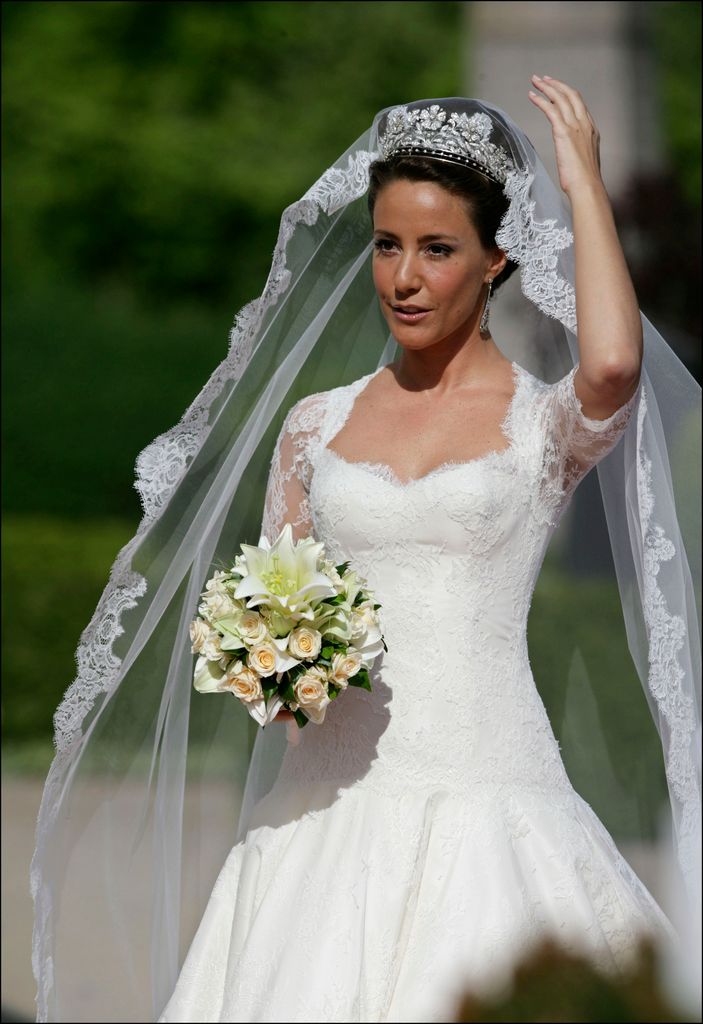 La princesa Marie de Dinamarca el día de su boda.