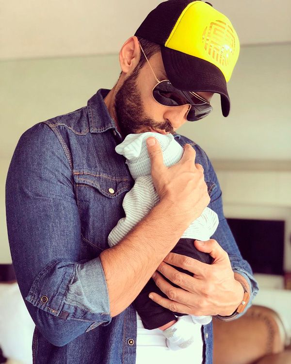 Fabián Ríos y su hijo